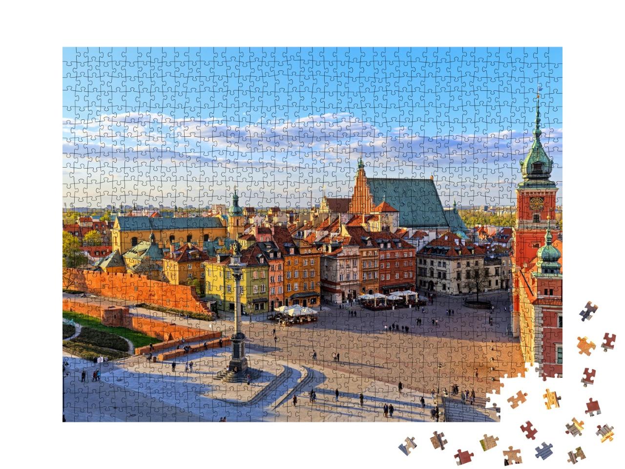 Puzzle de 1000 pièces « Vue d'en haut de Varsovie avec la vieille ville, Pologne »