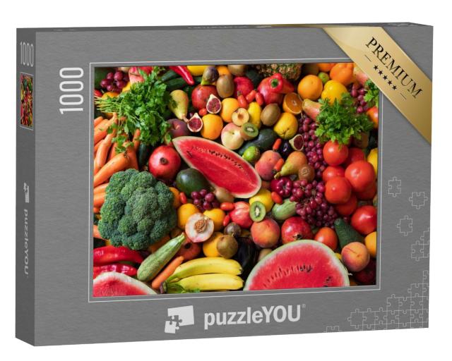 Puzzle de 1000 pièces « Diversité des fruits et légumes »