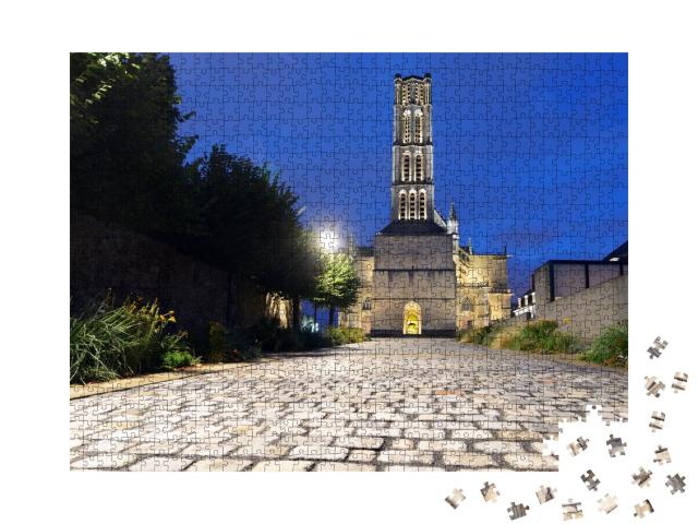 Puzzle de 1000 pièces « Vue nocturne de la cathédrale Saint-Étienne de Limoges, France »