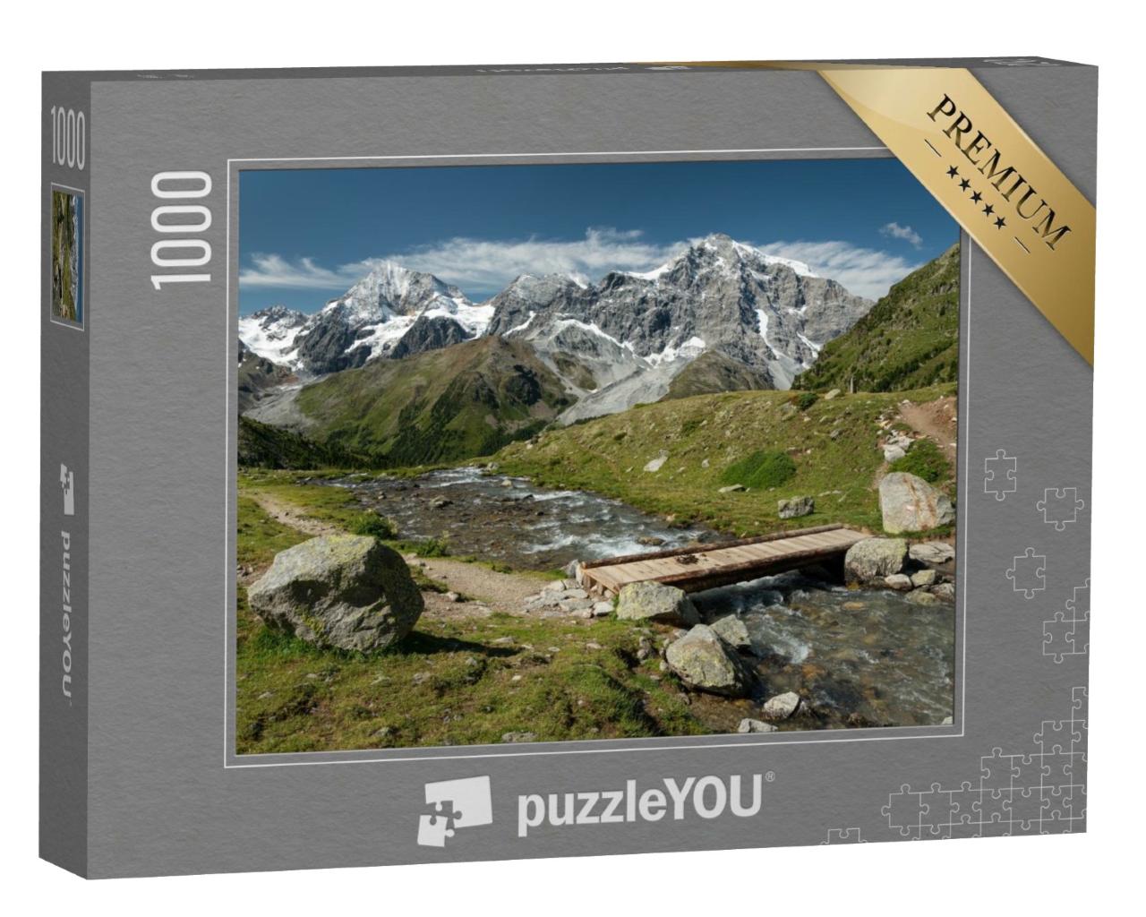Puzzle de 1000 pièces « Les Alpes de l'Ortles près de Sulden (Tyrol du Sud, Italie) »