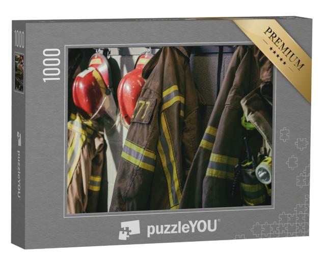 Puzzle de 1000 pièces « Tenue de pompier, prête à l'emploi »