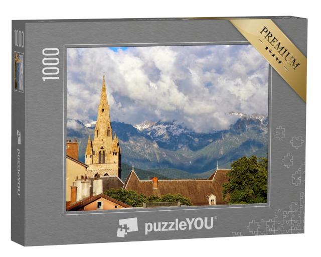 Puzzle de 1000 pièces « Église Saint-André et Alpes françaises, Grenoble, France »