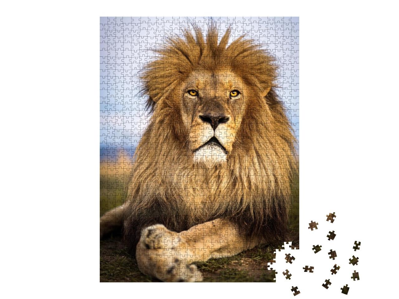 Puzzle de 1000 pièces « Des lions sauvages en Afrique du Sud »