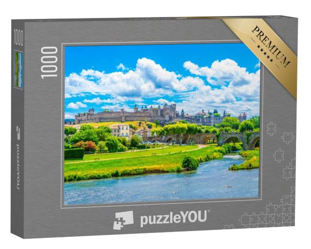 Puzzle de 1000 pièces « La vieille ville de Carcassonne et le pont vieux en France »