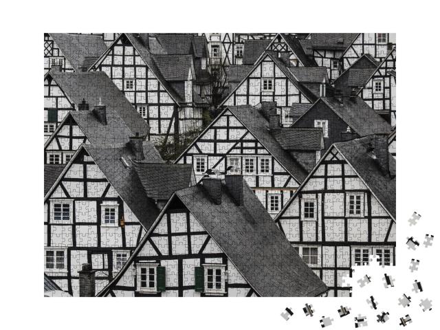 Puzzle de 1000 pièces « Maisons à colombages traditionnelles »