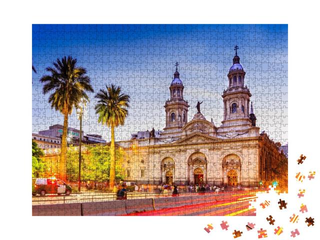 Puzzle de 1000 pièces « Plaza de Armas à Santiago du Chili, Chili »