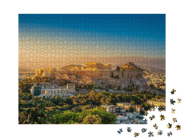 Puzzle de 1000 pièces « Impressionnante Acropole d'Athènes »