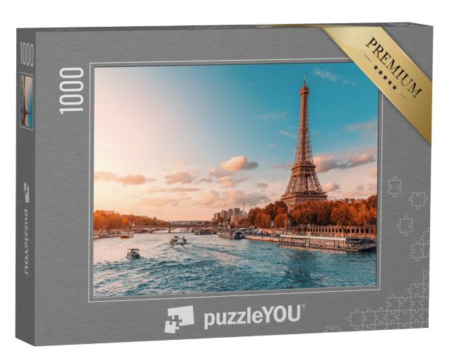 Puzzle de 1000 pièces « La Tour Eiffel dans la lumière du soleil couchant »