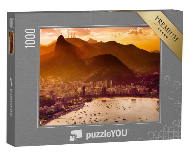 Puzzle de 1000 pièces « Vue sur le Rio de Janeiro du soir, Brésil »