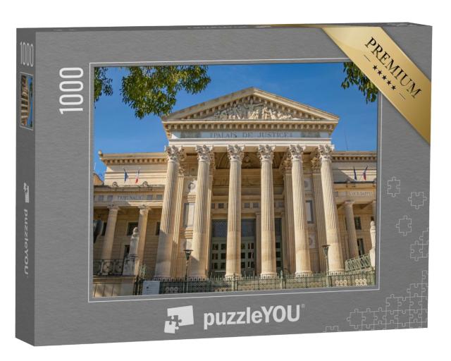 Puzzle de 1000 pièces « Palais de justice de la ville de Nîmes dans le Gard (France) »