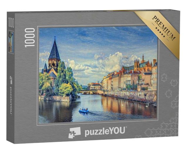 Puzzle de 1000 pièces « dans le style de Paul-Cezanne - Metz, Lorraine - Collection de puzzles Artistes & Tableaux »