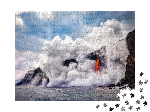 Puzzle de 1000 pièces « Kamokuna dans le parc national des volcans d'Hawaï »