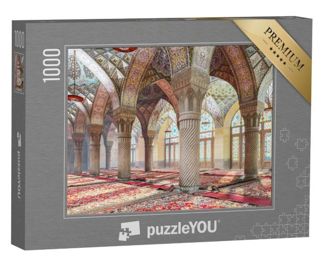 Puzzle de 1000 pièces « Colonnes marocaines, mosquée Nasir-ol-Molk, Iran »