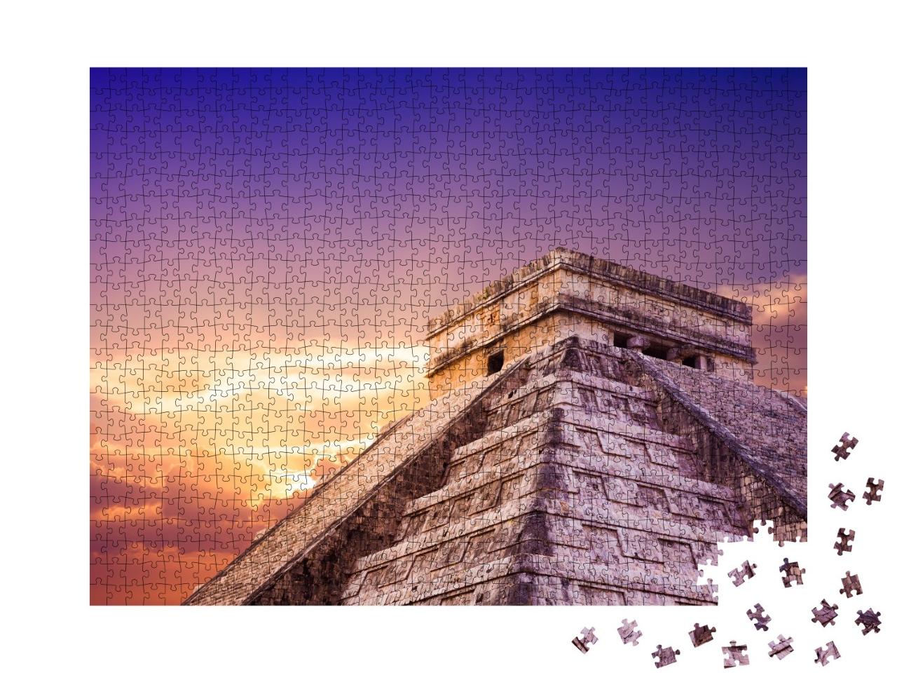Puzzle de 1000 pièces « Temple de Kukulkan, Chichén Itzá, Yucatan, Mexique »