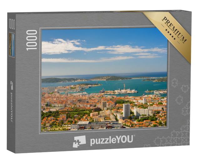 Puzzle de 1000 pièces « Vue de la ville de Toulon un matin d'été »