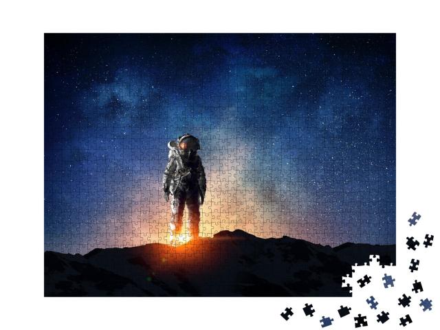 Puzzle de 1000 pièces « Un astronaute et sa mission »
