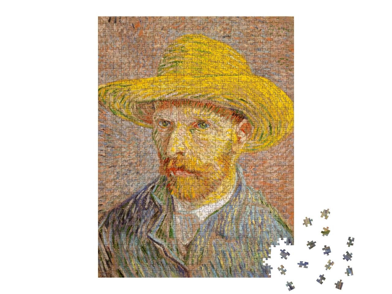 Puzzle de 1000 pièces « Vincent van Gogh - Autoportrait au chapeau de paille »