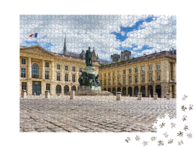 Puzzle de 1000 pièces « Statue située dans la ville de Reims. Région Champagne, France »