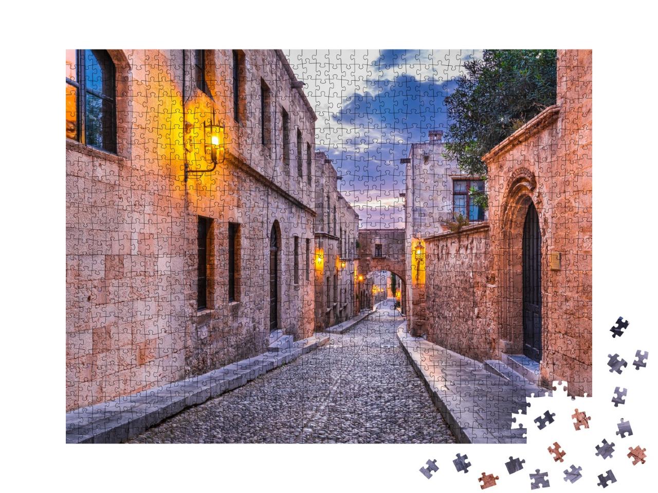 Puzzle de 1000 pièces « Avenue des Chevaliers : Ippoton, Rhodes, Grèce »