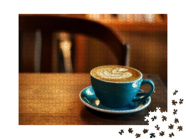 Puzzle de 1000 pièces « Latte Art sur un café fraîchement préparé »