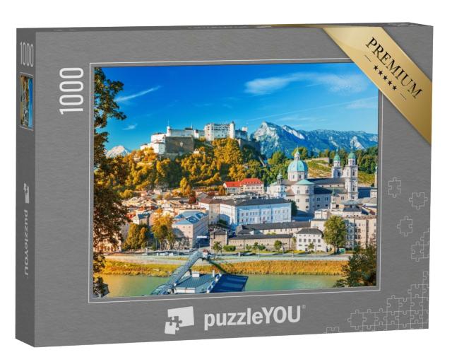 Puzzle de 1000 pièces « Vieille ville de Salzbourg et forteresse de Hohensalzburg, Autriche »
