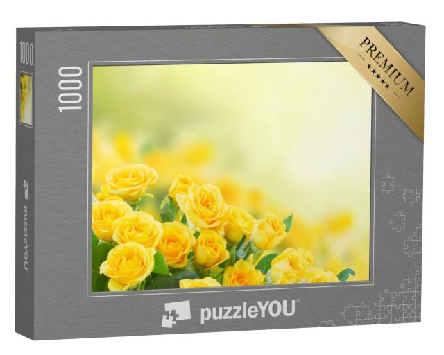 Puzzle de 1000 pièces « Roses jaunes fraîches »