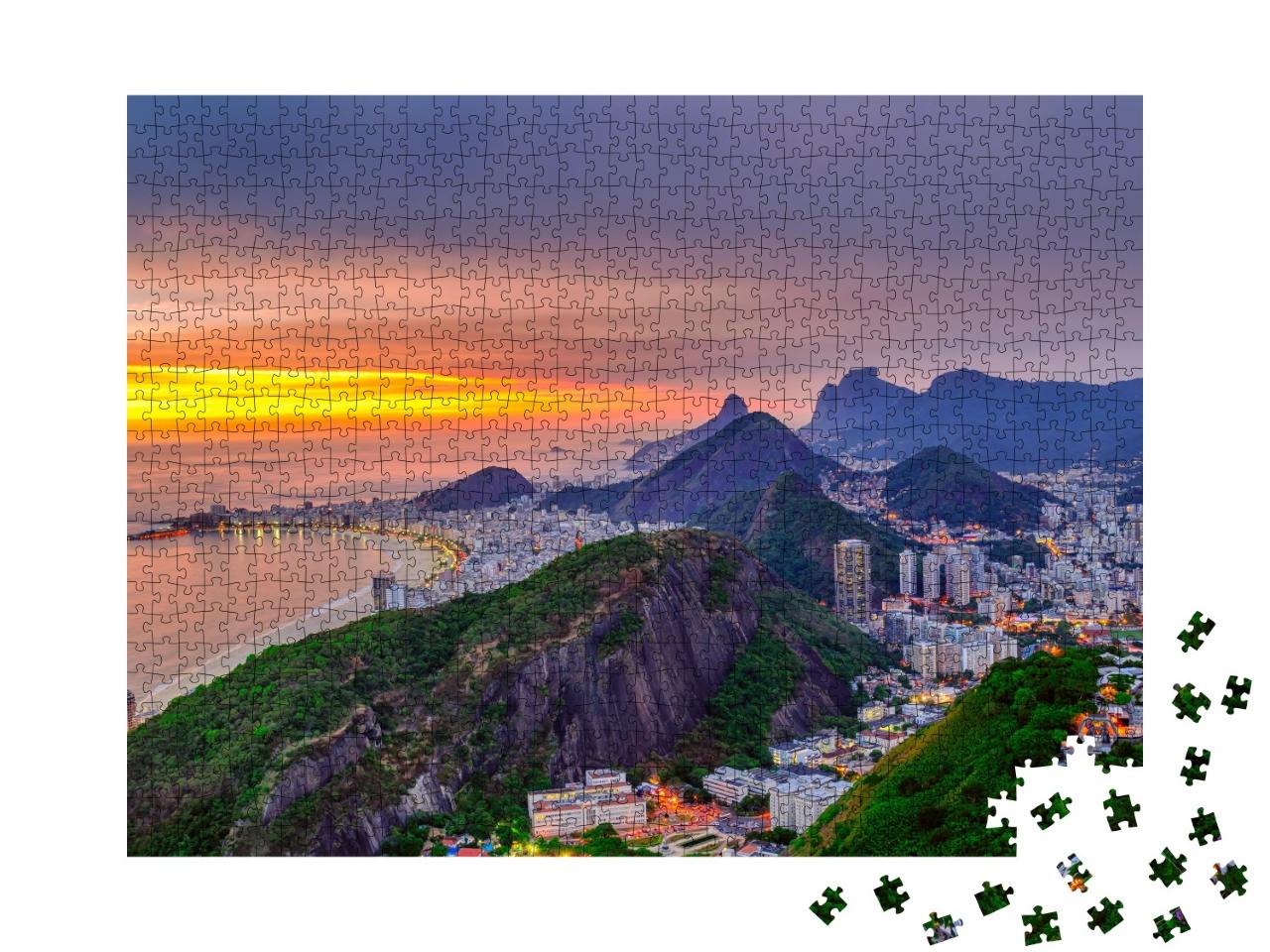 Puzzle de 1000 pièces « Copacabana et Botafogo, Rio de Janeiro »