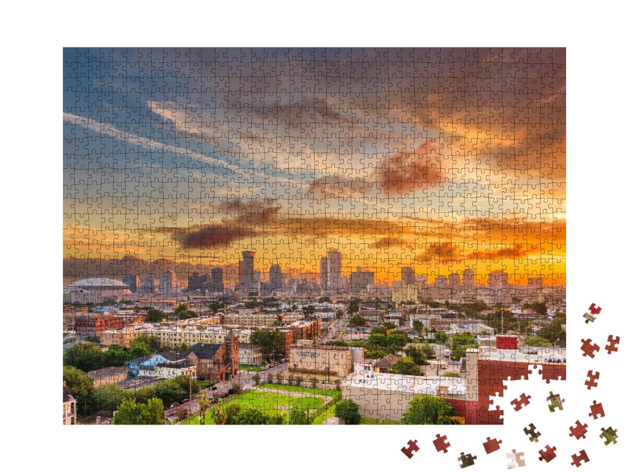 Puzzle de 1000 pièces « La Nouvelle-Orléans au crépuscule »
