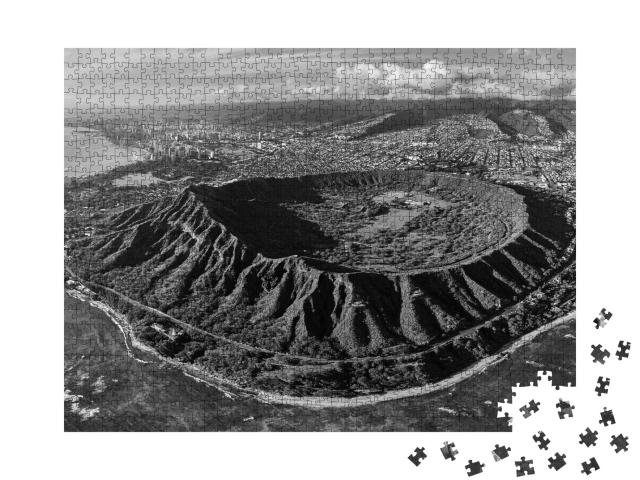 Puzzle de 1000 pièces « Vue panoramique sur Honolulu, Waikiki, Hawaii »