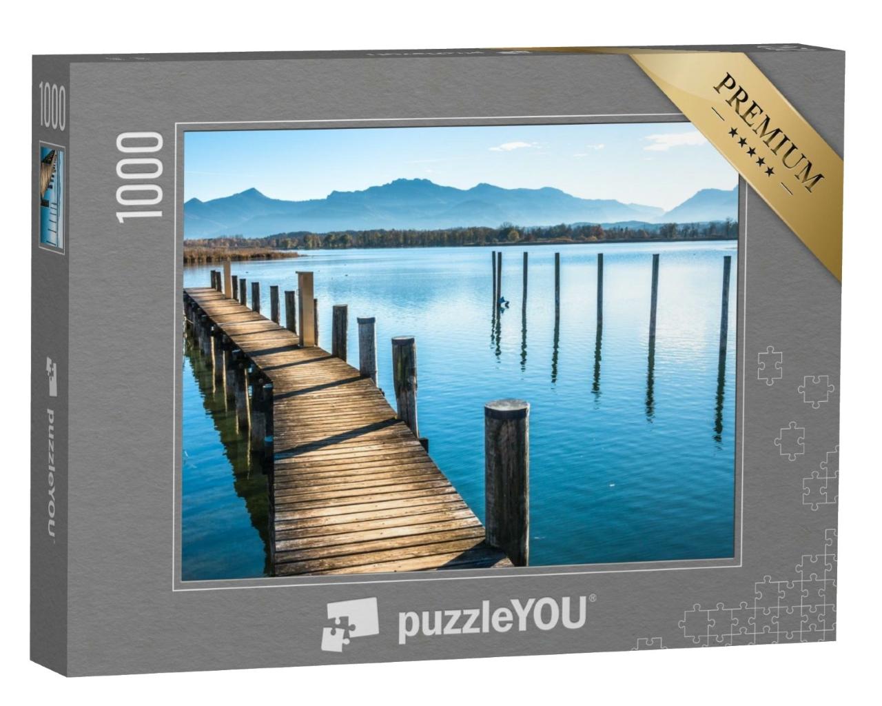 Puzzle de 1000 pièces « Paysage au bord du lac Chiemsee, Bavière »