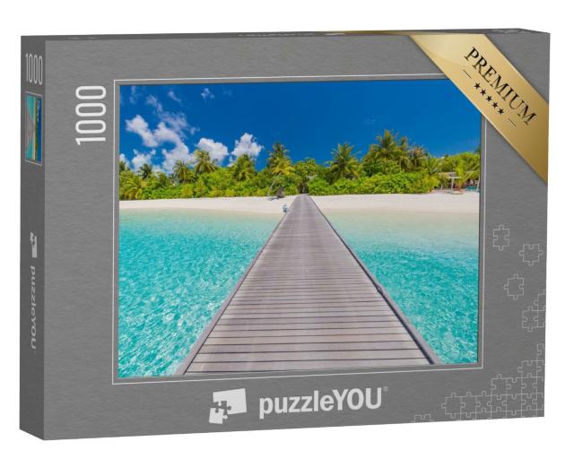 Puzzle de 1000 pièces « Impression de plage aux Maldives »