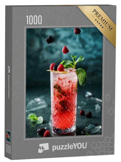 Puzzle de 1000 pièces « Fraîchement préparés, ces fruits : Un cocktail estival de baies »