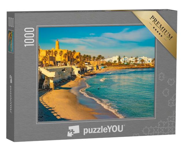 Puzzle de 1000 pièces « Magnifique ville de Monastir en Tunisie au bord de la Méditerranée »