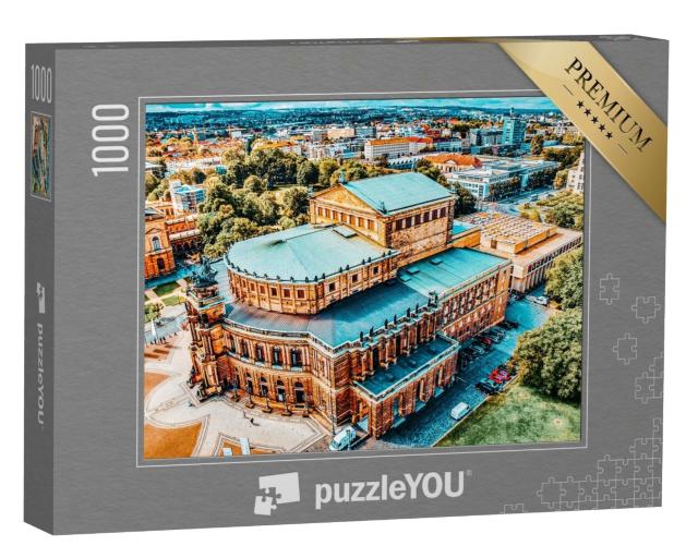 Puzzle de 1000 pièces « Le Semperoper à Dresde, Saxe, Allemagne »
