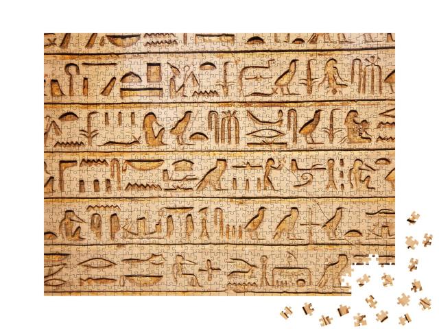 Puzzle de 1000 pièces « Hiéroglyphes de l'Égypte ancienne »
