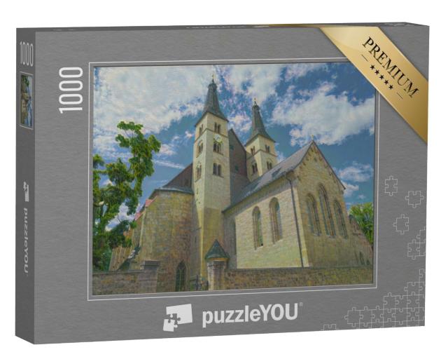 Puzzle de 1000 pièces « dans le style artistique de Claude Monet - Heiligkreuz Nordhausen Dom en Thuringe, Allemagne »