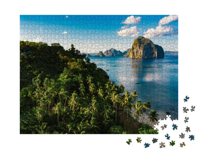 Puzzle de 1000 pièces « Plage de Las Cabanas, province de Palawan, Philippines »