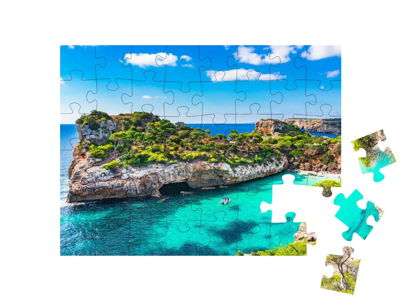 Puzzle de 48 pièces « Plage de Majorque, Espagne, Méditerranée »