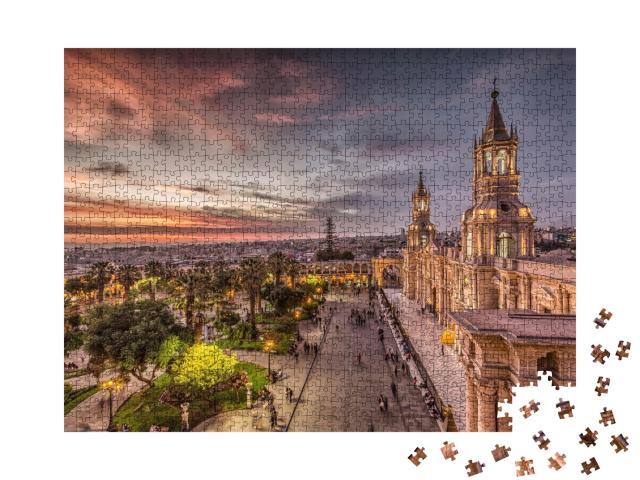 Puzzle de 1000 pièces « Arequipa Coucher de soleil Pérou »