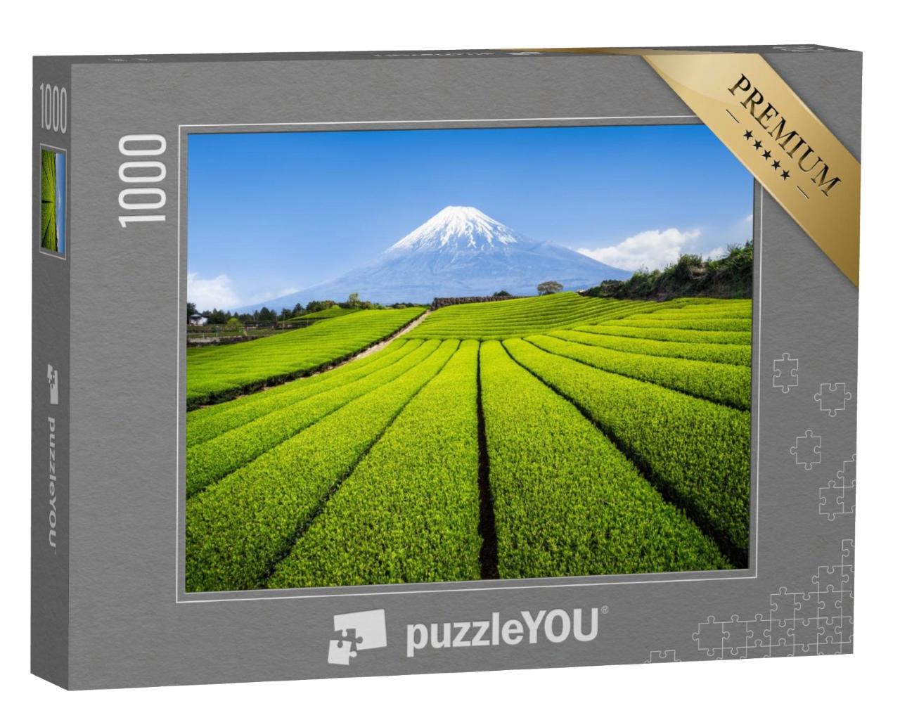 Puzzle de 1000 pièces « Mont Fuji avec plantation de thé vert, préfecture de Shizuoka, Japon »