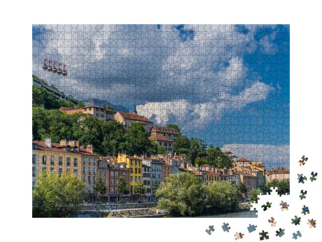 Puzzle de 1000 pièces « Grenoble, paysage urbain de Grenoble et des Alpes, France »