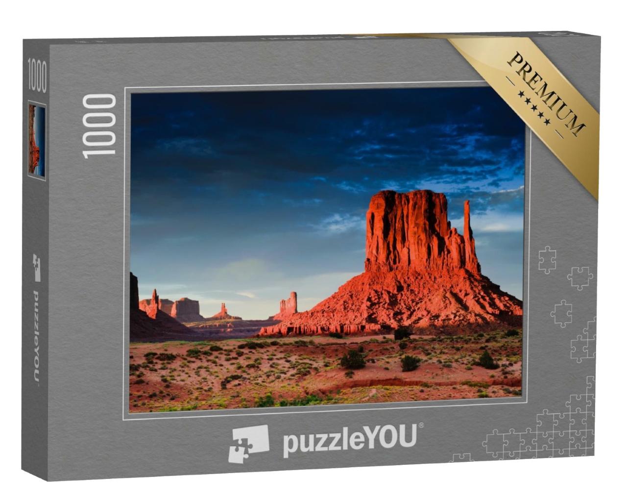 Puzzle de 1000 pièces « Monument Valley au coucher du soleil, Utah, États-Unis »