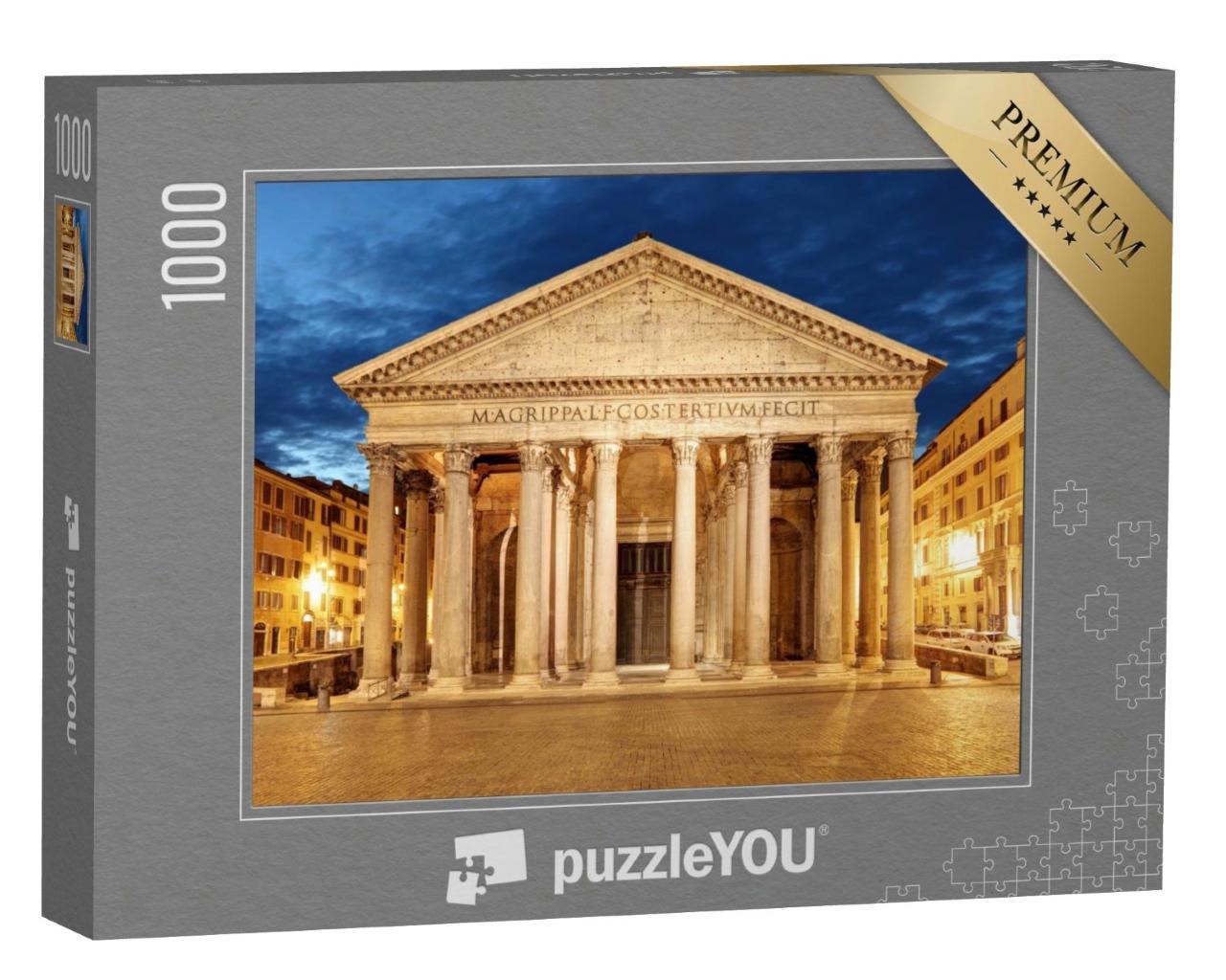 Puzzle de 1000 pièces « Panthéon illuminé de nuit, Rome »