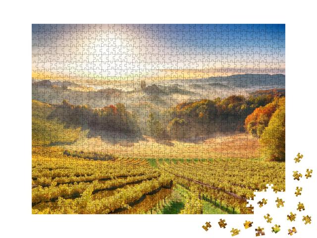 Puzzle de 1000 pièces « Un paysage de vignobles de rêve dans le sud de la Styrie »