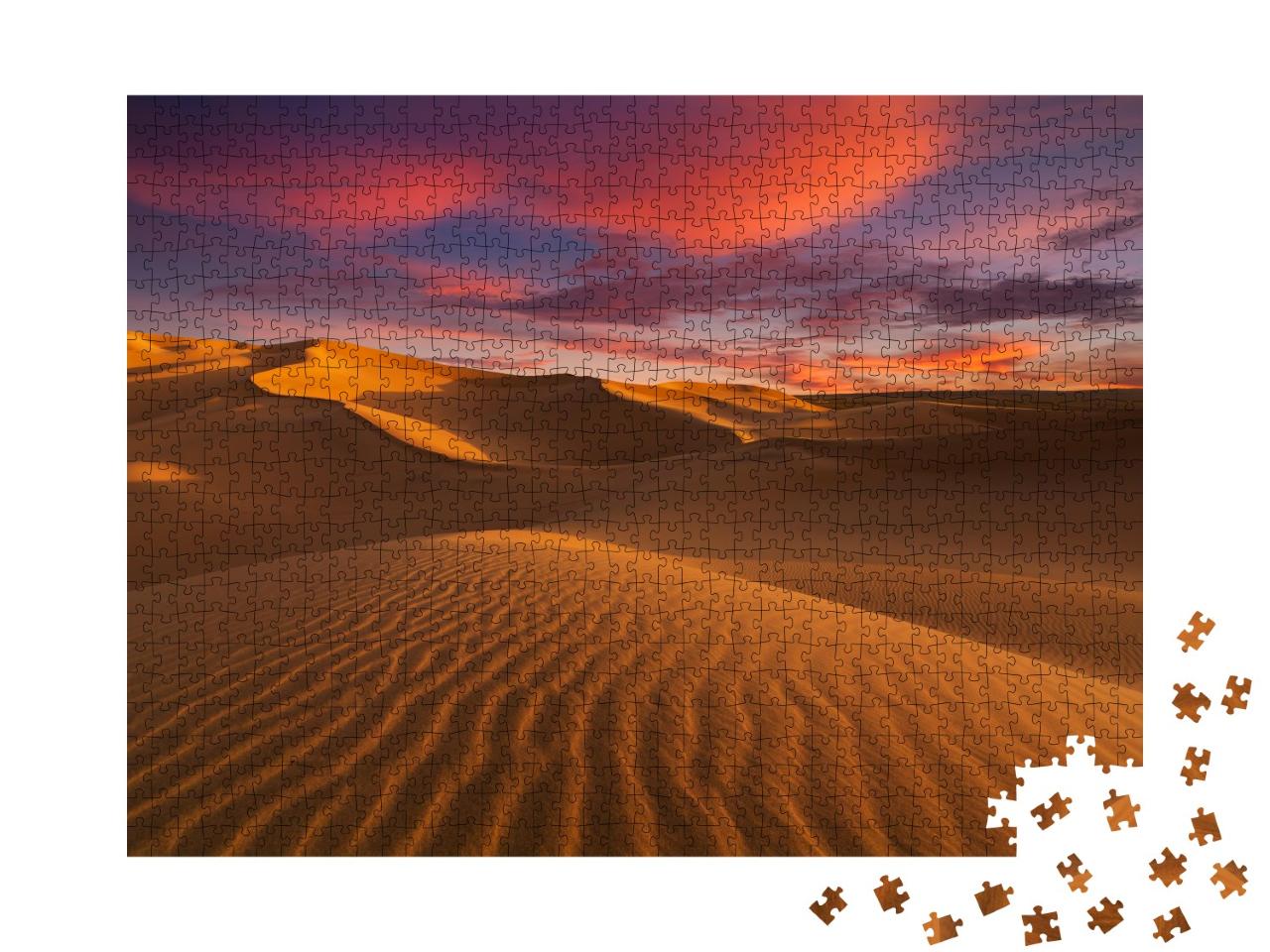 Puzzle de 1000 pièces « Dunes de sable dans le désert du Sahara »