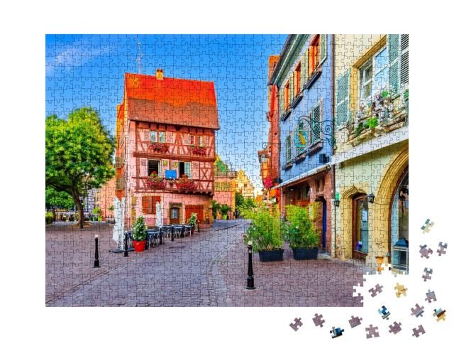 Puzzle de 1000 pièces « Colmar, France. Maisons traditionnelles à colombages en Alsace. »