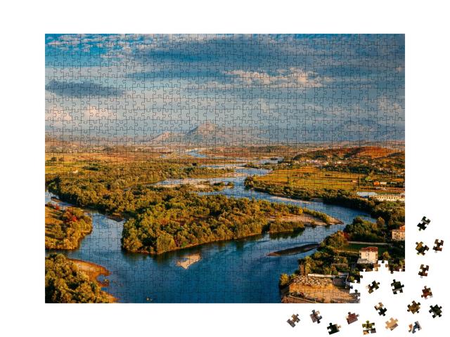 Puzzle de 1000 pièces « Rivière en Albanie »