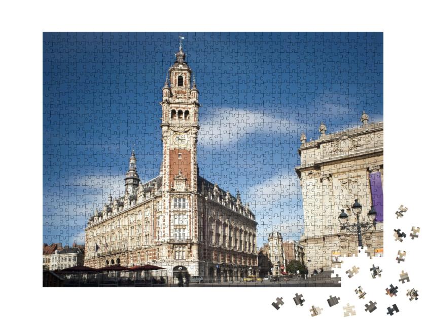 Puzzle de 1000 pièces « Beffroi et opéra de Lille - France »