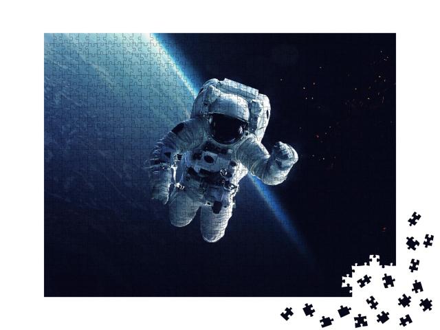 Puzzle de 1000 pièces « Astronaute en promenade dans l'espace »