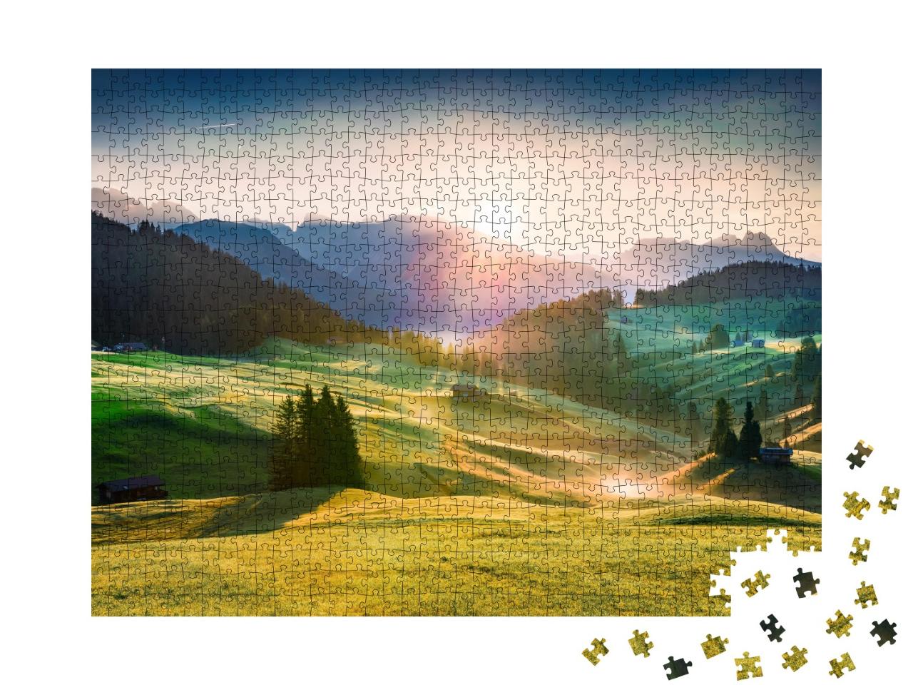 Puzzle de 1000 pièces « Alpe de Siusi dans la province de Bolzano, Tyrol du Sud »